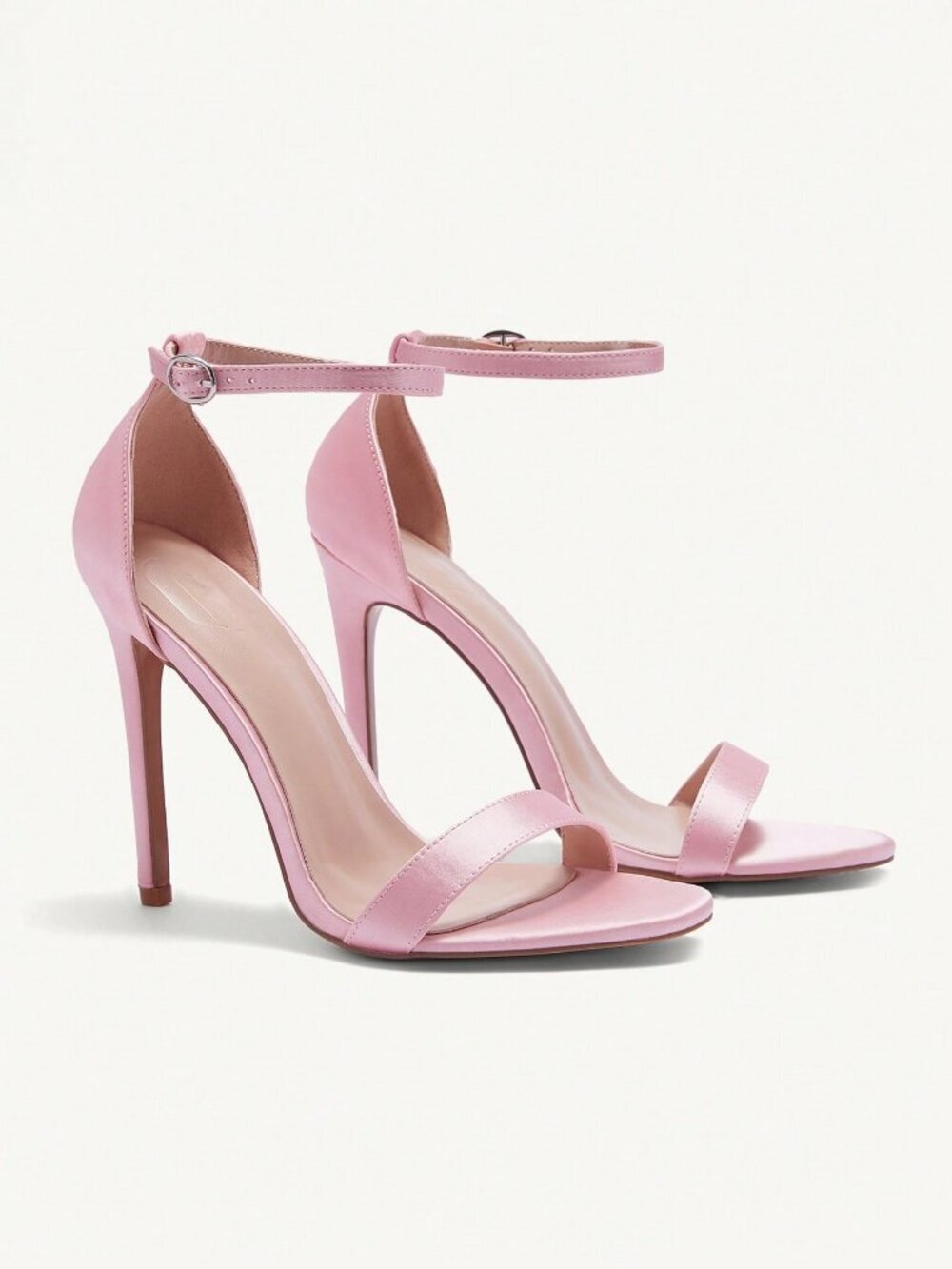 Baby Pink Sexy Women's Versatile High Heel Sandals